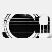  zwarte en witte gitaar Case-Mate iPhone case (Achterkant (horizontaal))
