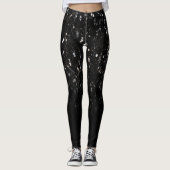 Zwarte en witte glitter leggings (Voorkant)