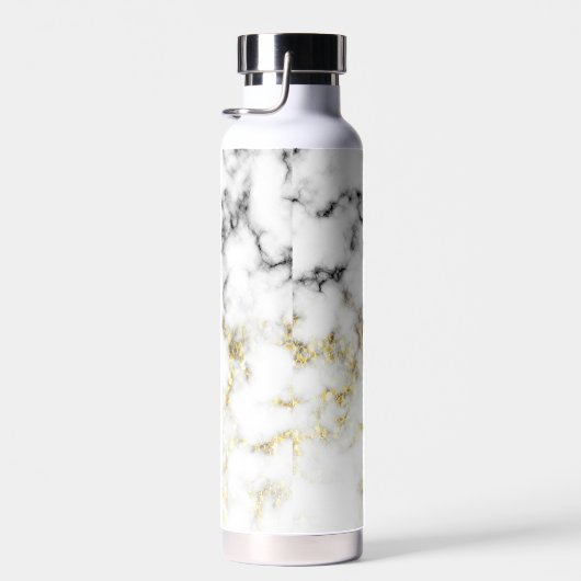 Zwarte en witte goudsparametensmaak Monogram Waterfles (Rechts)