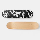 Zwarte en witte graffiti Schaats Dek Skateboard (Horizontaal)
