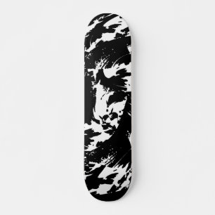 Zwarte en witte graffiti Schaats Dek Skateboard