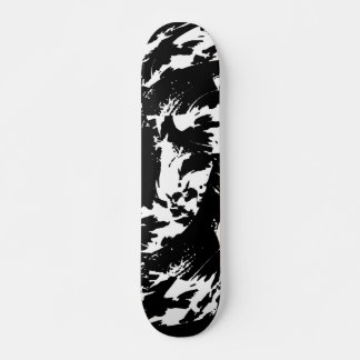 Zwarte en witte graffiti Schaats Dek Skateboard