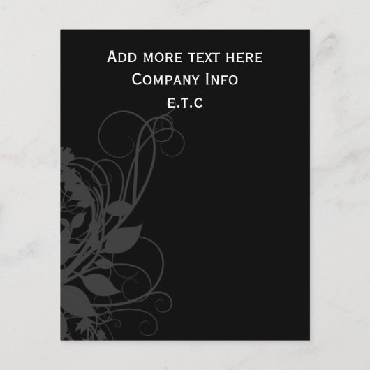 zwarte en witte grafische brochures (Achterkant)