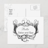 zwarte en witte grafische kaart Hartelijk dank (Voorkant / Achterkant)