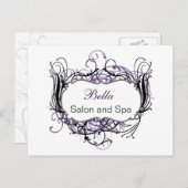 zwarte en witte grafische kaart Hartelijk dank (Voorkant / Achterkant)