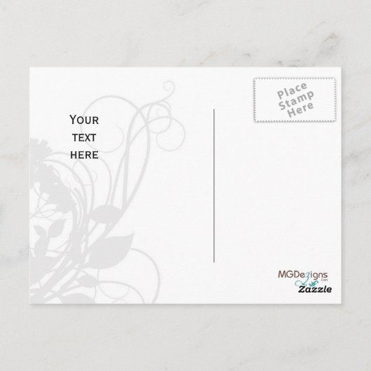 zwarte en witte grafische kaart Hartelijk dank (Achterkant)