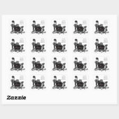 zwarte en witte grafische stickers (Vel)