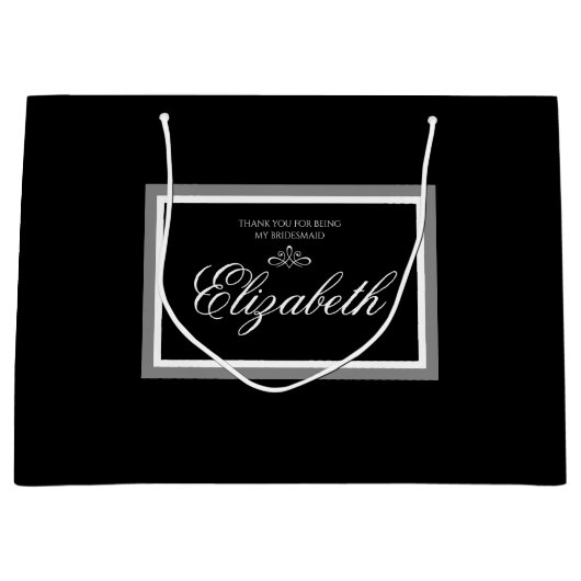 Zwarte en witte grote cadeautas (Voorkant)