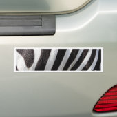 Zwarte en witte haarstrepen bumpersticker (Op auto)