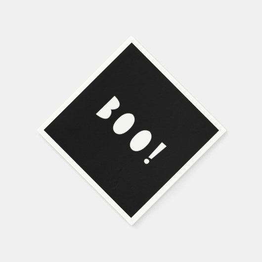 Zwarte en witte Halloween servetten | BOE! (Hoek)