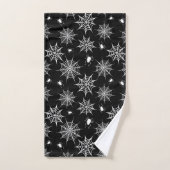 Zwarte en witte halloween Spiders Cobwebwebben Bad Handdoek (Handdoek)