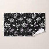 Zwarte en witte halloween Spiders Cobwebwebben Bad Handdoek (Handdoek)