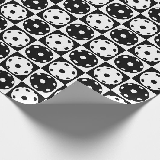 🖤 Zwarte en 🤍 witte handballetjes voor het verpa Cadeaupapier (Hoek)