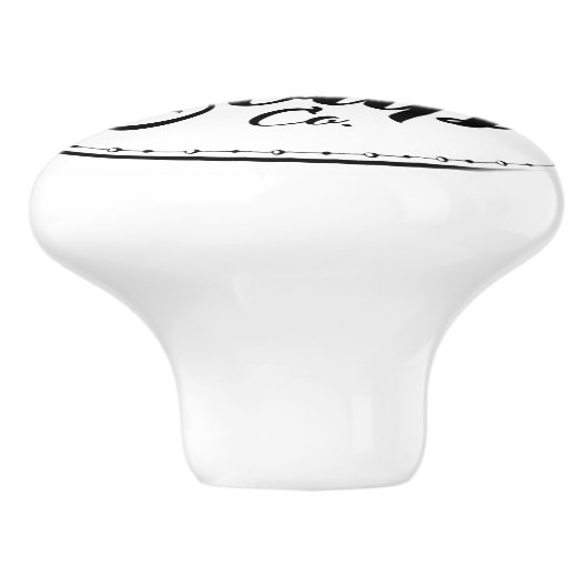 Zwarte en witte handgemaakte zeep Bathroom Keramische Knop (Zijkant)