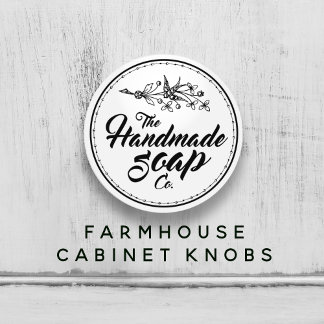Zwarte en witte handgemaakte zeep Bathroom Keramische Knop