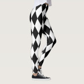 ZWARTE EN WITTE HARLEQUIN LEGGINGS (Rechts)
