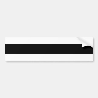 Zwarte en witte horizontale strepen bumpersticker
