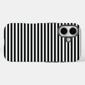 Zwarte en witte horizontale strepen Case-Mate iPhone case (Achterkant (horizontaal))