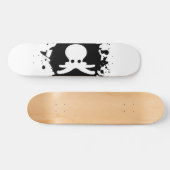 Zwarte en witte inktvlek skateboard (Horizontaal)