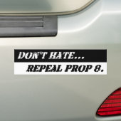 Zwarte en witte intrekking 8 Bumpersticker (Op auto)