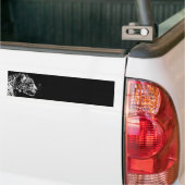 Zwarte en witte jaguar Pop Art Bumpersticker (Op Truck)