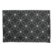 Zwarte en witte Kaleidoscoop Star Pillowcase Kussensloop (Voorkant)