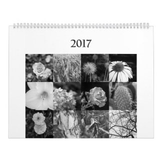 zwarte en witte kalender voor natuur liefhebbers
