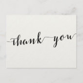 Zwarte en witte kalligrafie Dank u Briefkaarten (Voorkant)