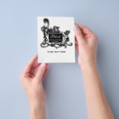 zwarte en witte kantoorcoupons flyer (Hand)