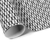 Zwarte en witte kap Allover Chess Board Cadeaupapier (Rol Hoek)