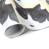 Zwarte en witte kat cadeaupapier (Rol Hoek)