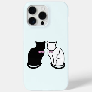 Zwarte en witte kat iPhone 15 pro max hoesje