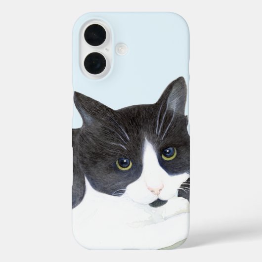 Zwarte en witte kat Case-Mate iPhone case (Achterkant)