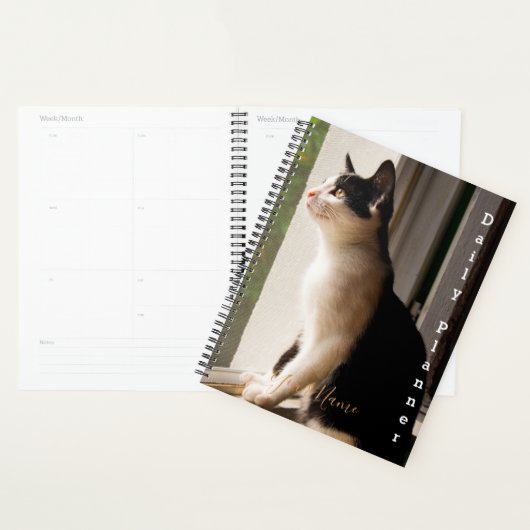Zwarte en witte kat - Daily Planner - HAMbWG (Display)
