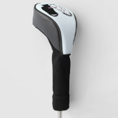 Zwarte en witte kat golfheadcover (Schuin)