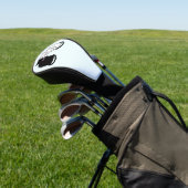 Zwarte en witte kat golfheadcover (Insitu)