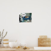 Zwarte en witte kat poster (Keuken)