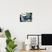 Zwarte en witte kat poster (Thuiskantoor)
