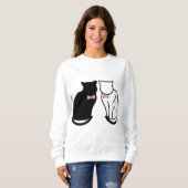 Zwarte en witte kat trui (Voorkant volledig)