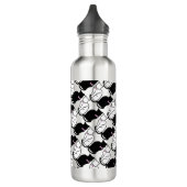 Zwarte en witte kat waterfles  (Links)