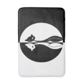 Zwarte en witte katten badmat (Voorkant Verticaal)