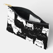 Zwarte en witte katten etui (Open)