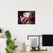Zwarte en witte katten Kitten Poster (Thuiskantoor)