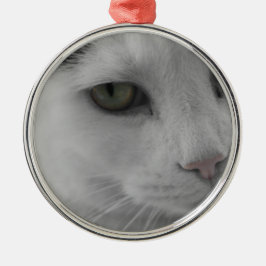 Zwarte en witte katten metalen ornament