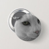Zwarte en witte katten ronde button 5,7 cm (Voorkant /achterkant)