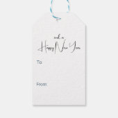 Zwarte en witte kerst cadeaulabel (Achterkant)