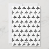 Zwarte en witte kerstboom - Gezonde foto Feestdagenkaart (Achterkant)