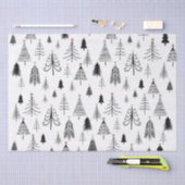 Zwarte en witte kerstboom tissuepapier (Craft)