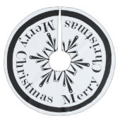 Zwarte en witte kerstboomrok kerstboom rok (Voorkant)