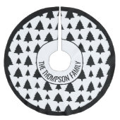 Zwarte en witte kerstboomstructuur en tekst kerstboom rok (Voorkant)